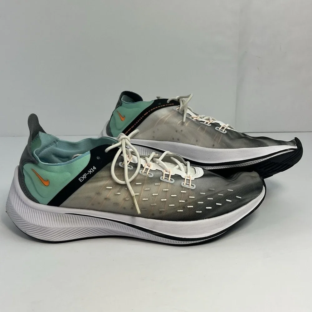Nike EXP-X14 QS Men's Size 10.5 Shoes White-Emerald Rise Cone BQ6972-100